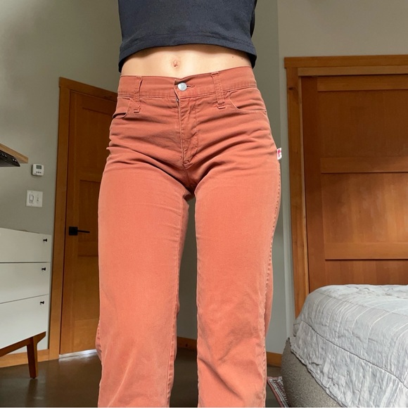 Vintage Jean Paul Gaultier jeans pumpkin colored low rise pants - Picture 4 of 12